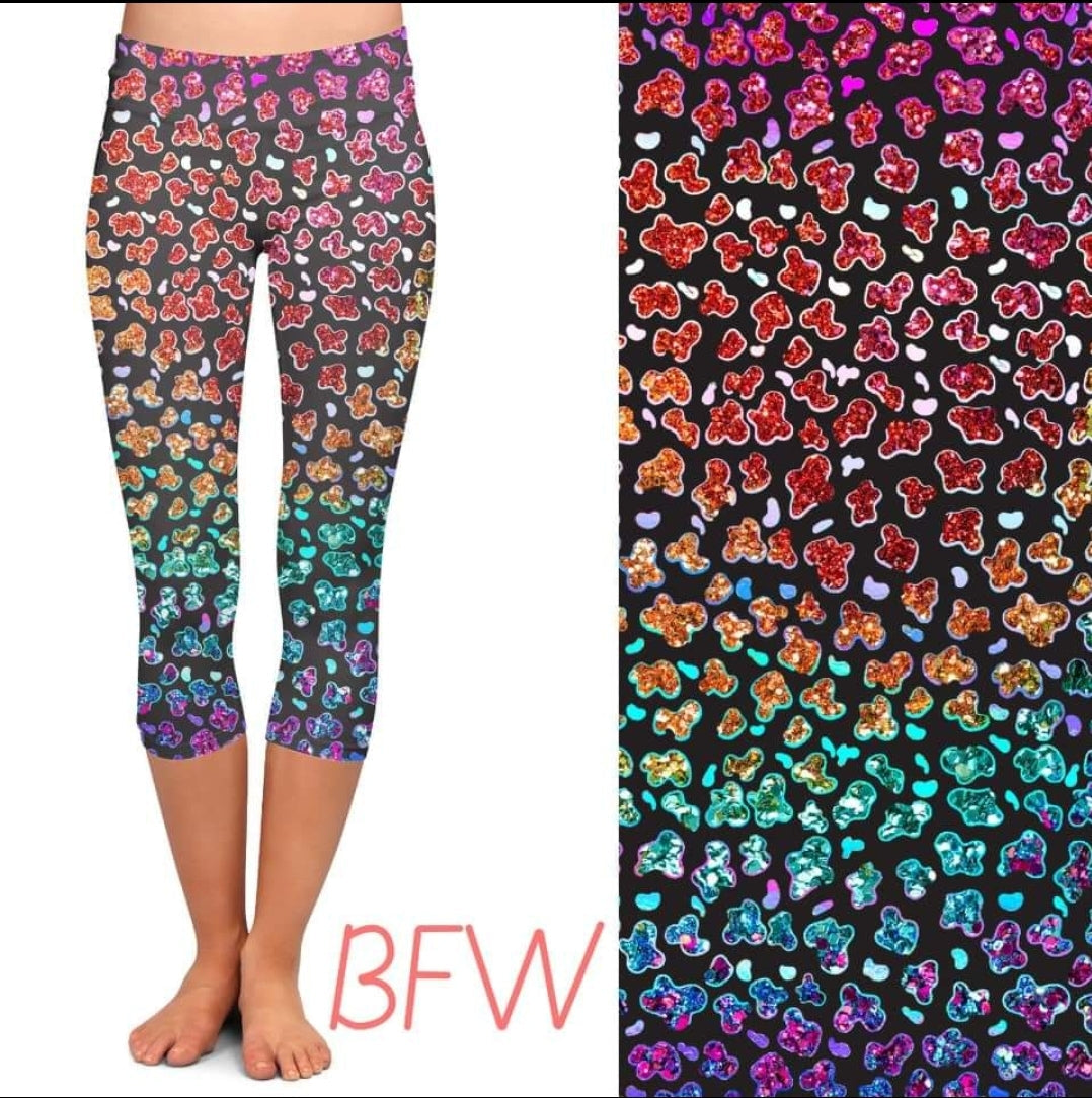 Rainbow Cheetah leggings and capris with pockets