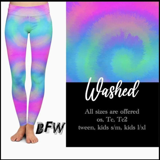 Washed tie dye leggings, capris, hoodie, and lounge pants