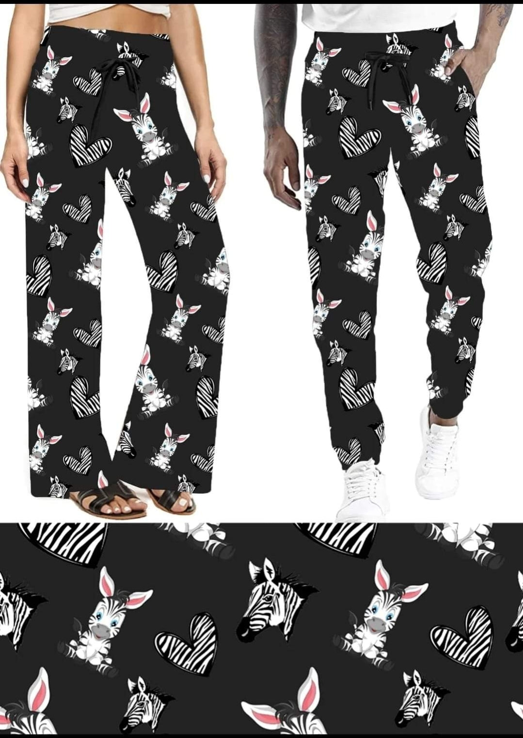Zebra Party leggings, capris, joggers, and 4"/ 7" jogger shorts