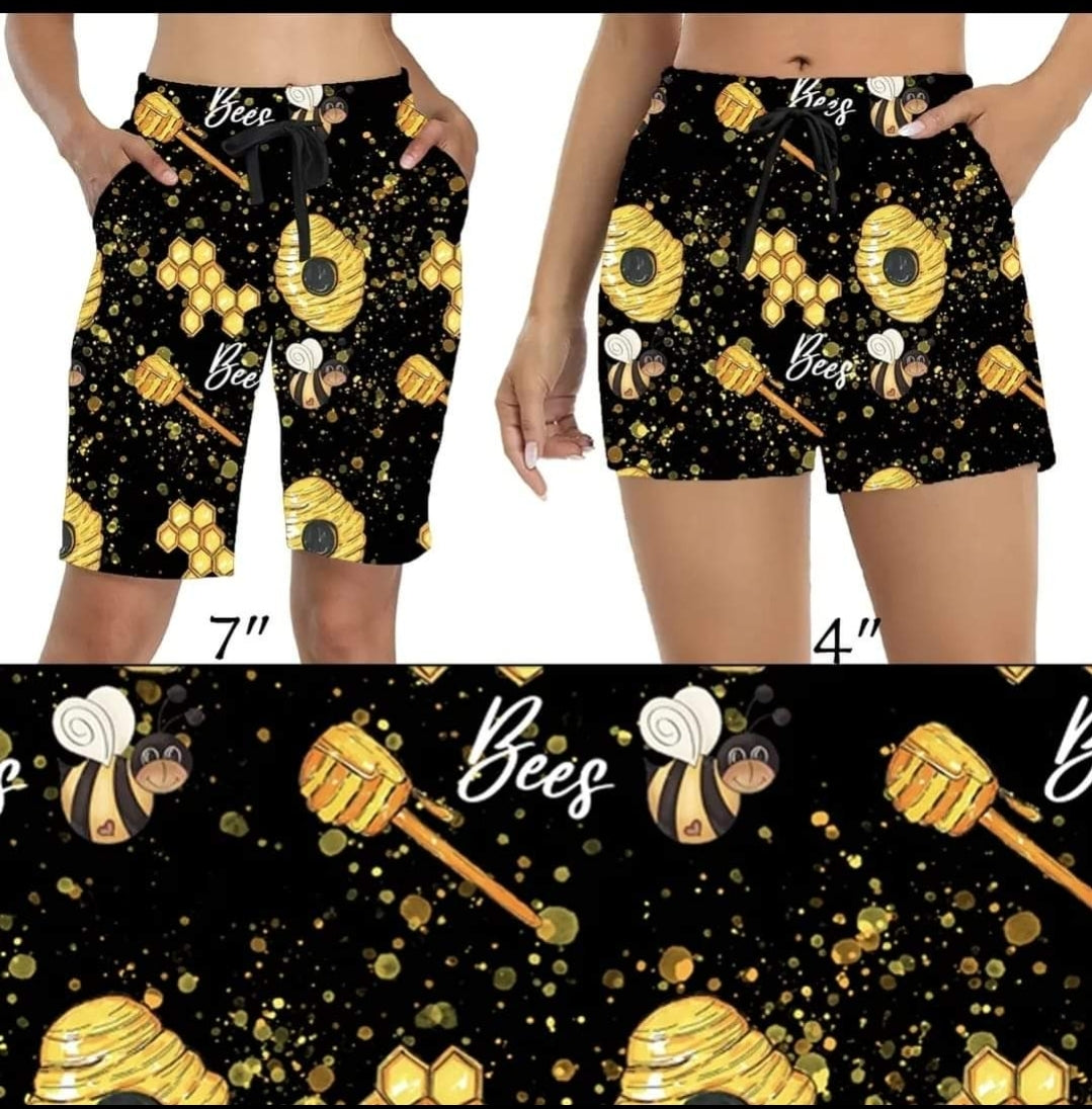 Honey Maker lounge pants and 4" unisex jogger shorts
