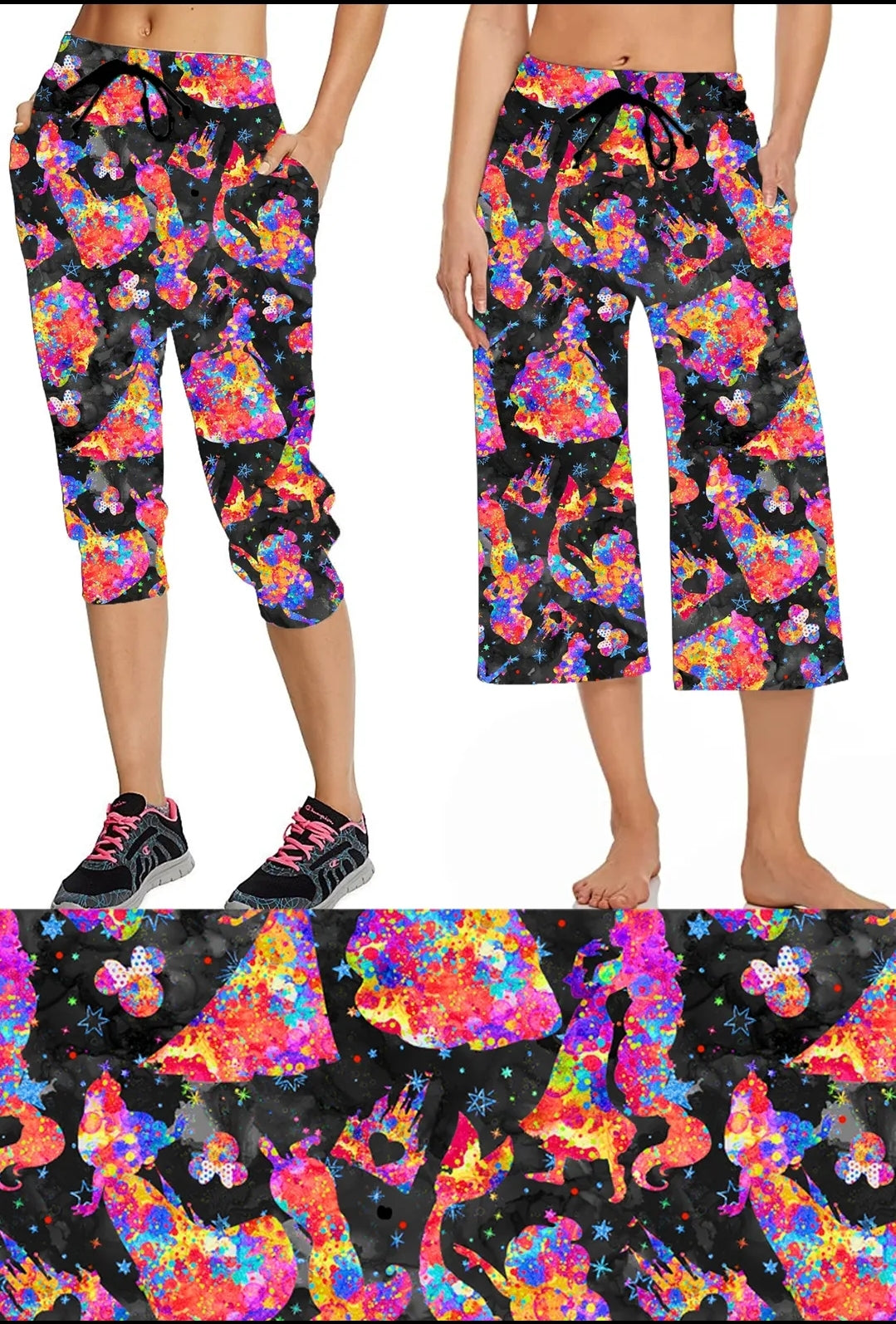 Princess Party leggings, capris, capri-length lounge pants, and shorts