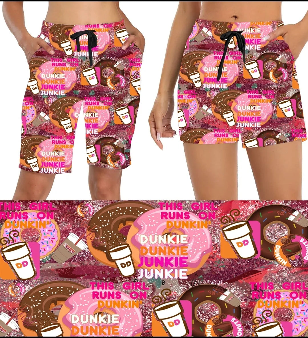 Dunkin' leggings, capris, and jogger shorts