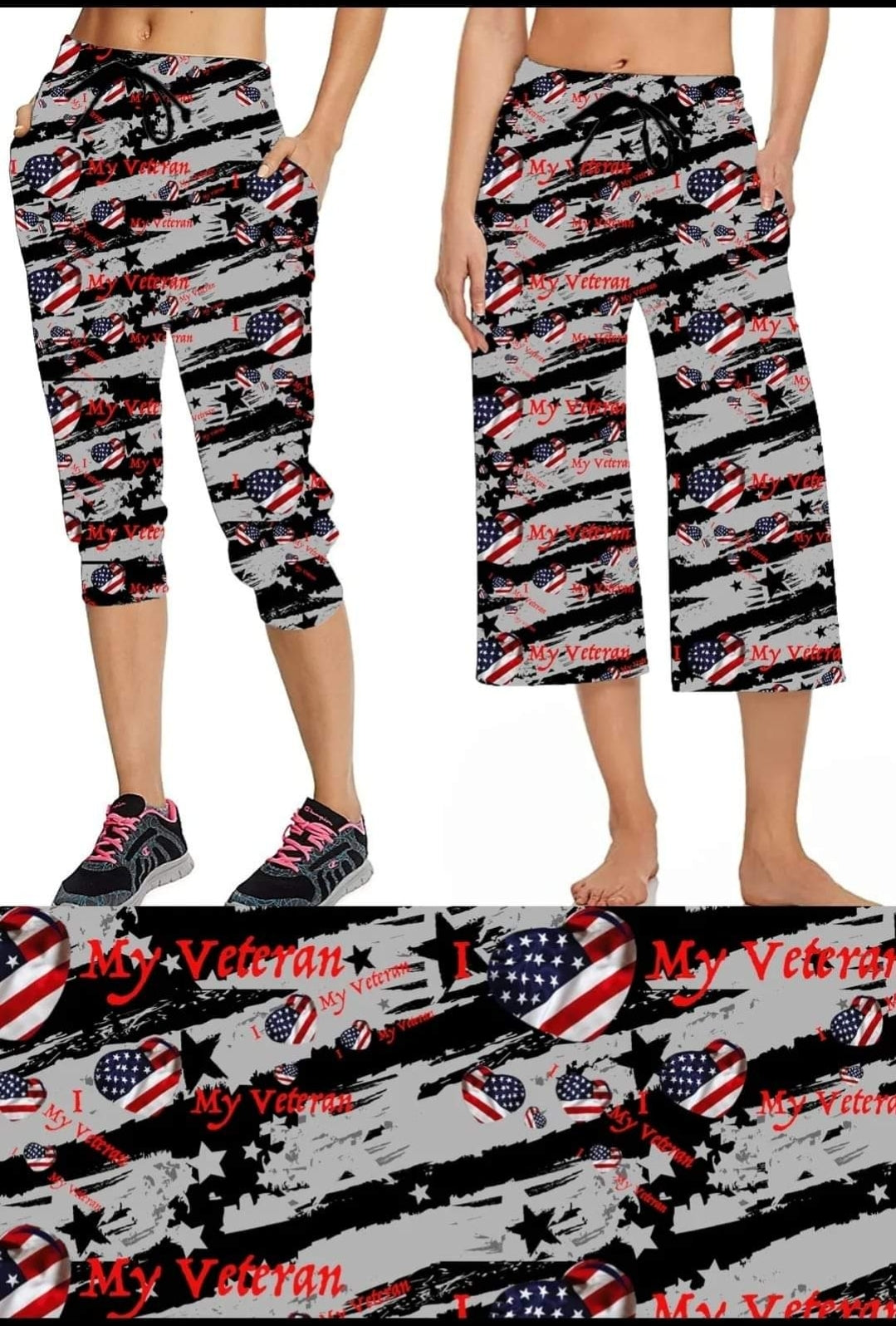 Veteran Love leggings and capris