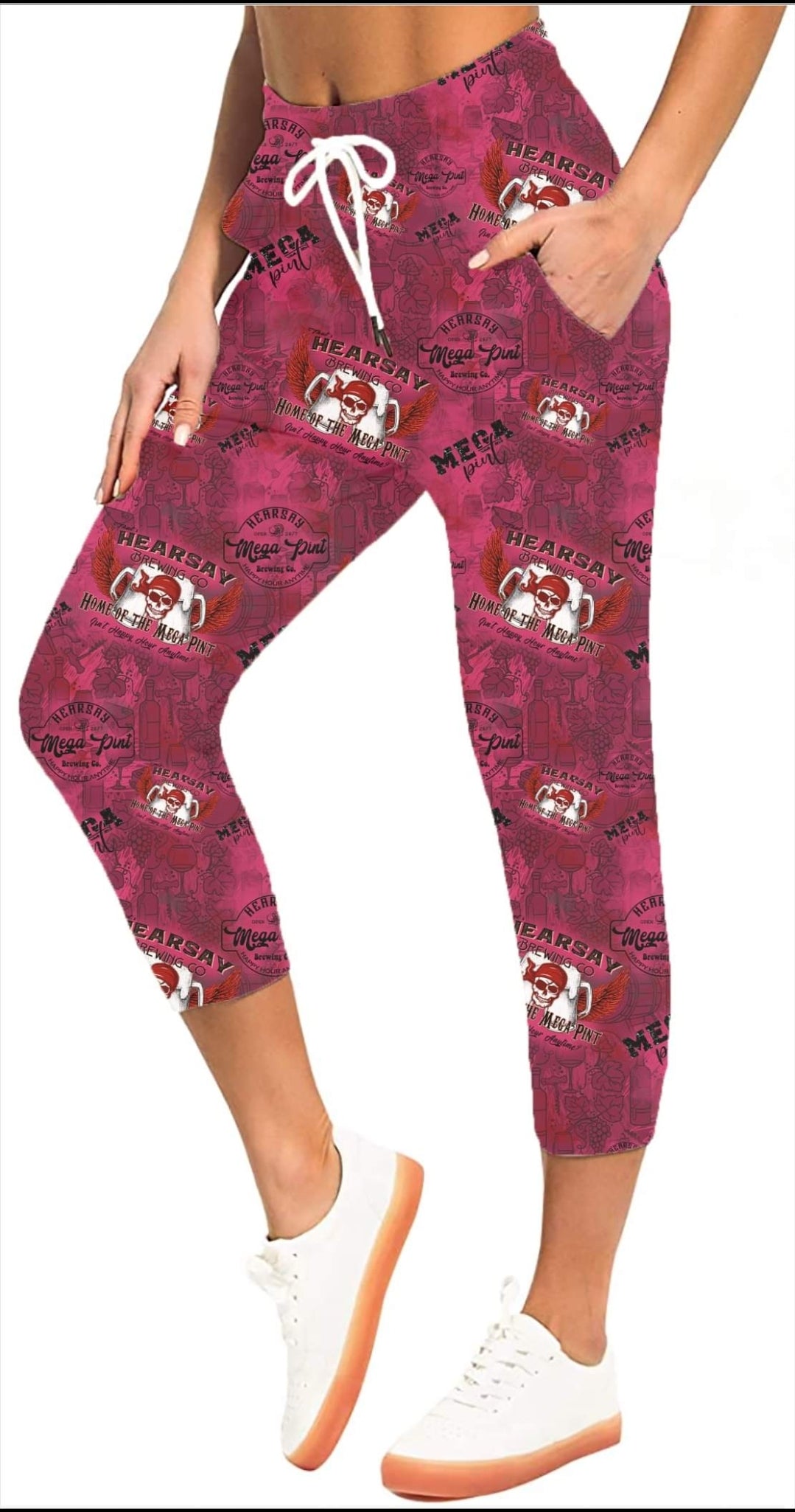 Mega Pint leggings, capris, capri lounge pants, skorts, and unisex jogger shorts with pockets