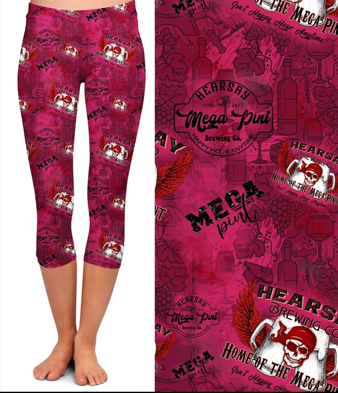 Mega Pint leggings, capris, capri lounge pants, skorts, and unisex jogger shorts with pockets
