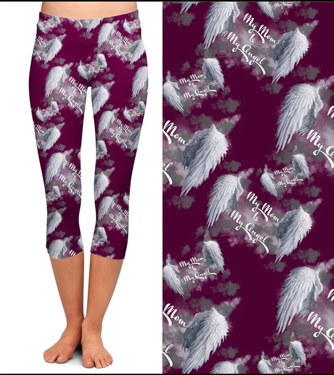 My Mom is My Angel leggings, capris, joggers, and loungers