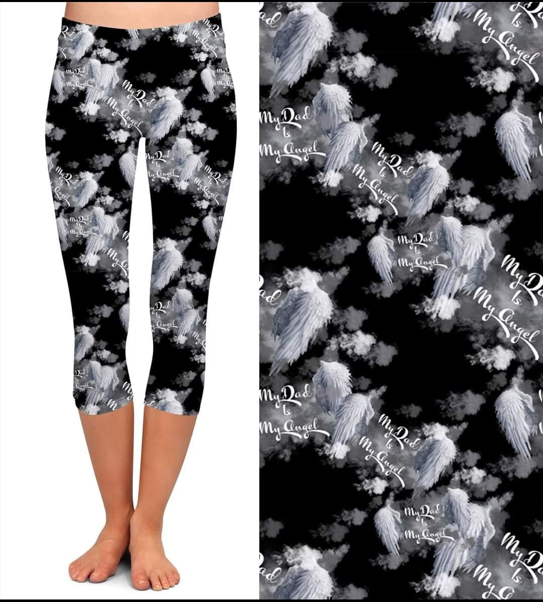 My Dad is My Angel leggings, capris, joggers, and loungers