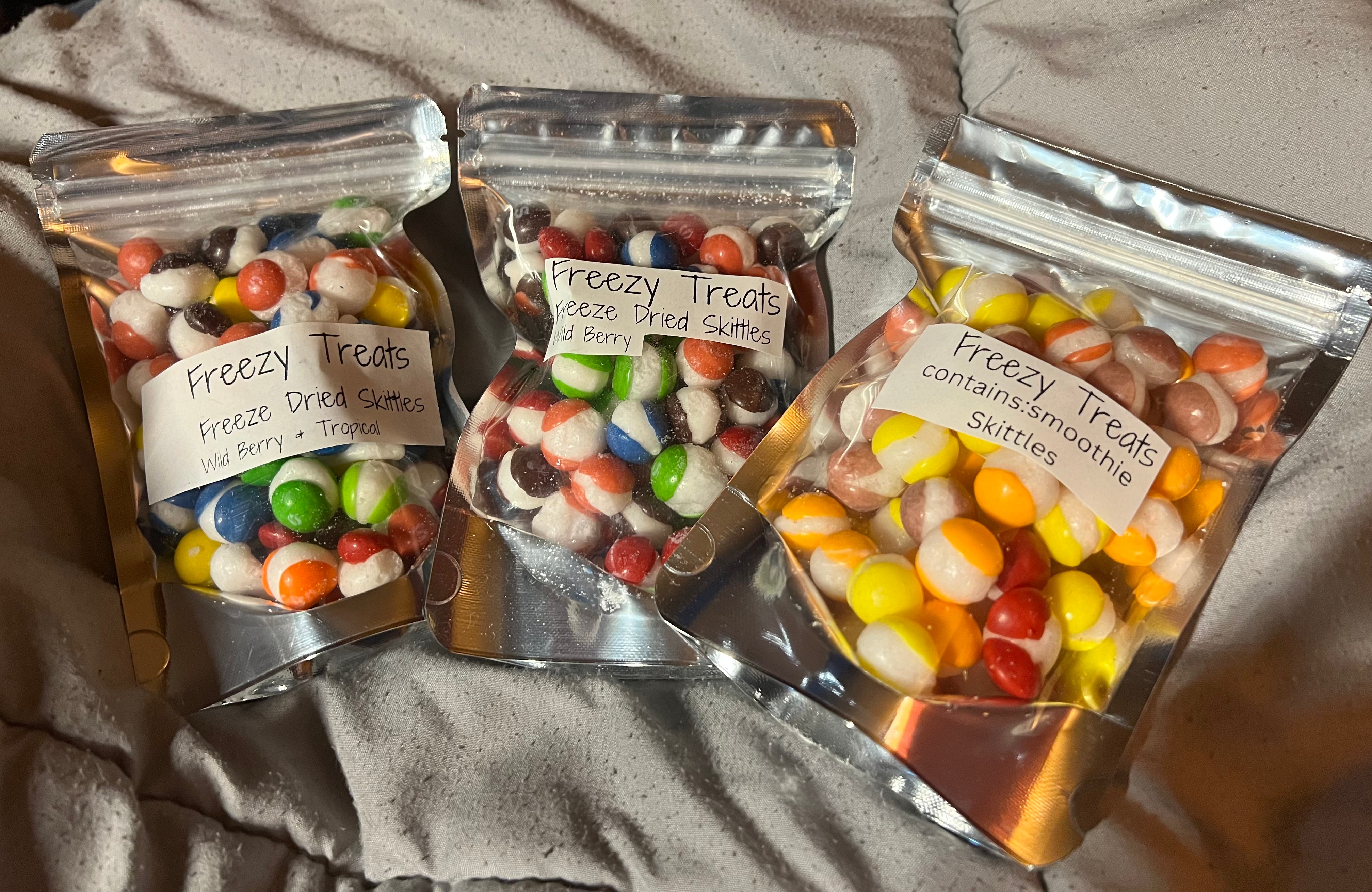 Freeze dried skittles