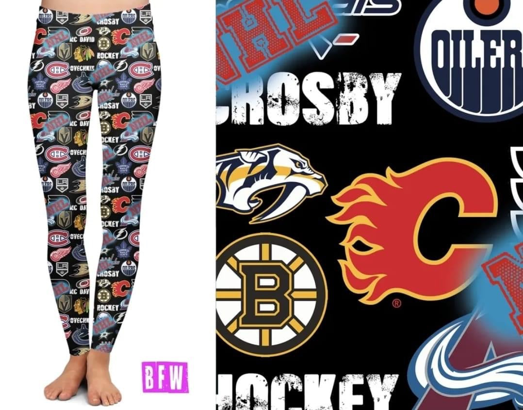 Hockey leggings, lounge pants, joggers