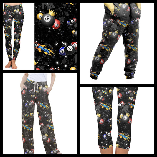 Pool hoodies, leggings, capris, and unisex joggers