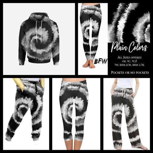 Plain Colors hoodies, capris, lounge pants, joggers, and hoodies