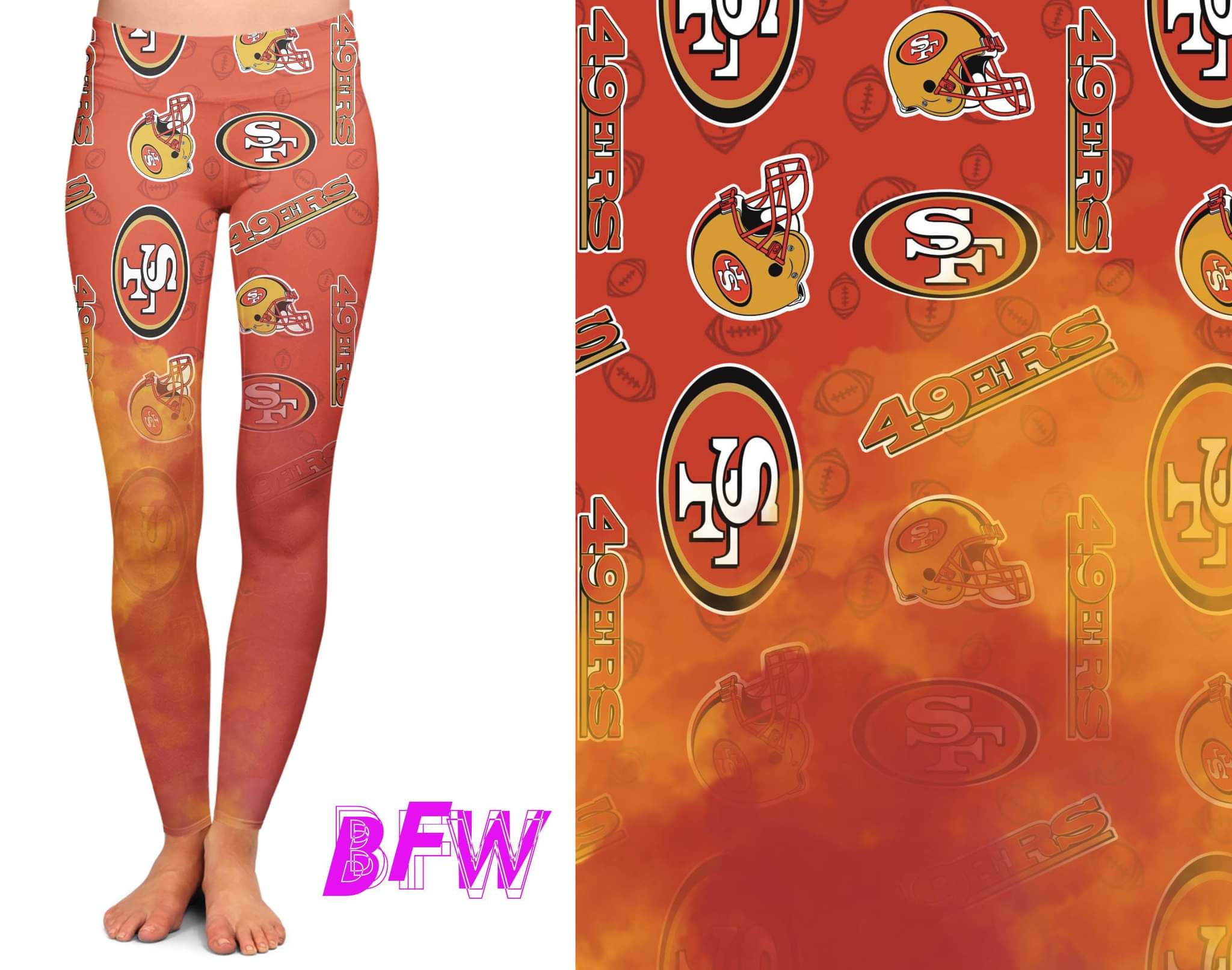 San Fransico Football leggings and Unisex Joggers smoke print